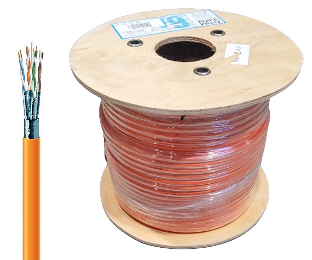 Cablu FTP CAT6 din cupru, 23AWG, LSZH, rola 100m, Safer ADM-FTP6A-LSZH-100M