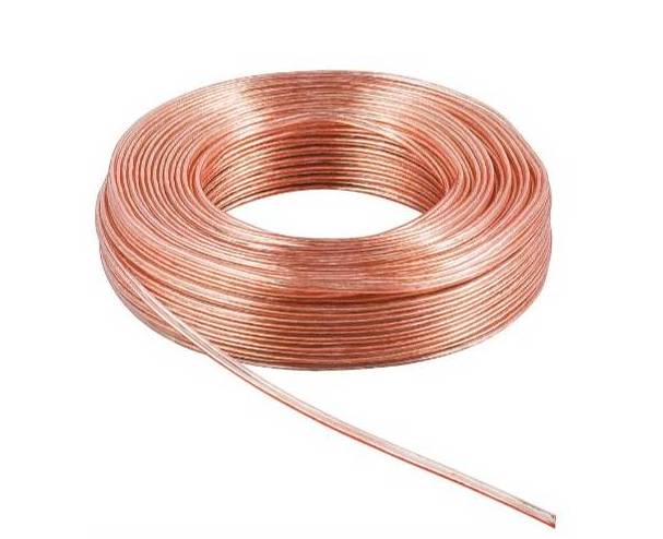 Cablu pentru difuzor, 2x2.5mmp, rola 100m, CCA transparent, Goobay-3048