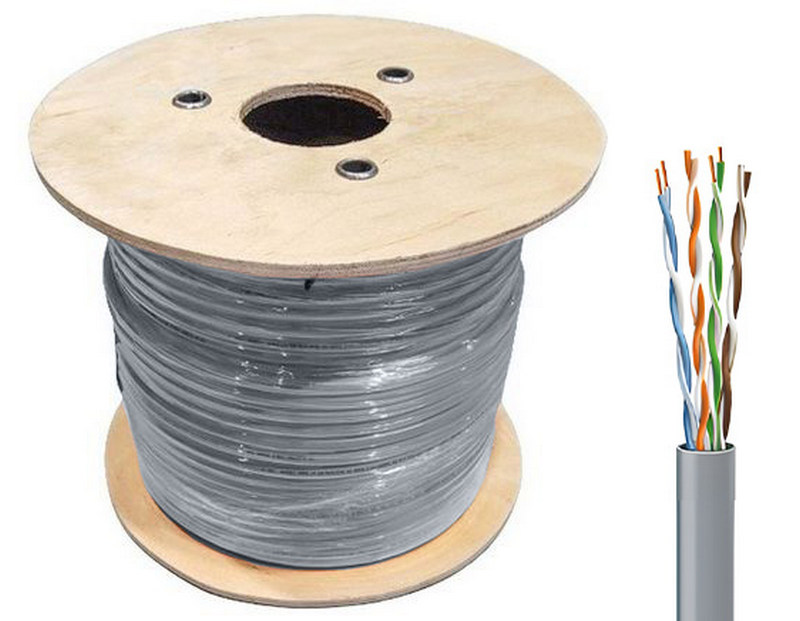 Cablu UTP CAT5E din cupru, 24AWG, rola 100m, Safer ADM-UTP5E24AWG-100M