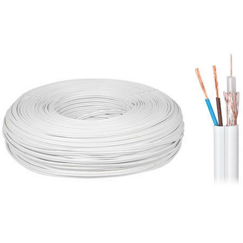 Cablu twin coaxial + alimentare 2x0.5mm