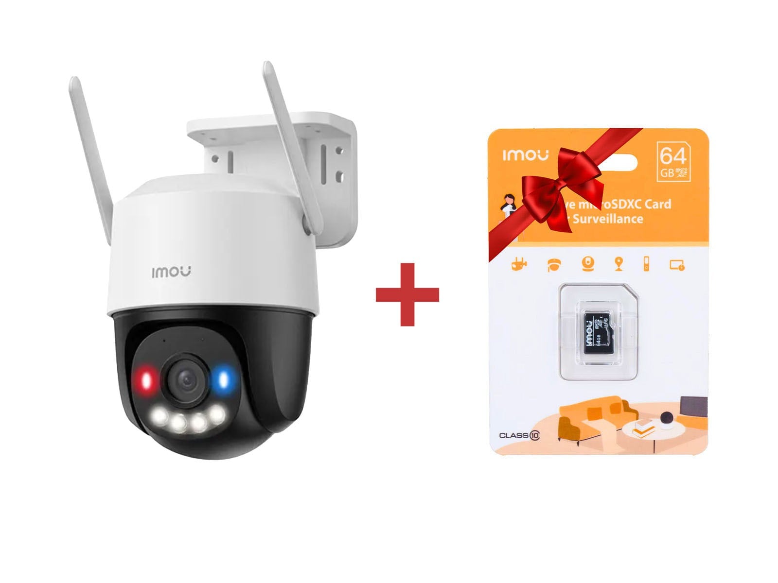 Camera Imou Cruiser SC + card microSD 64GB cadou, 8MP, 3.6mm, IR30m, microfon, difuzor, slot card microSD, active deterrence, Smart Tracking,rotire si inclinare din aplicatie, alarma, IPC-K7FP-8V0N+SD64GB