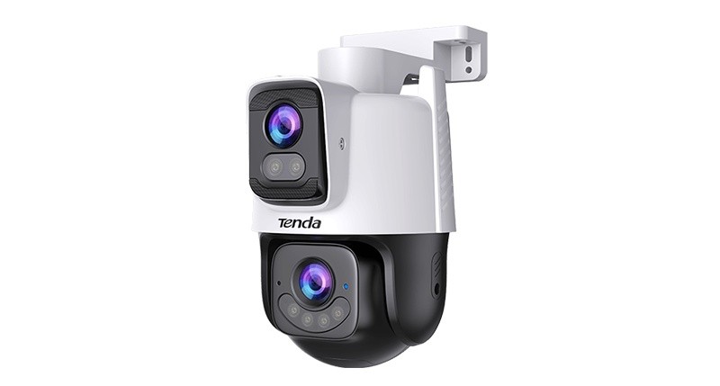 Camera supraveghere Tenda TND-CH10, 5+5MP,  Wi-Fi 6, rotire si inclinare din aplicatie, IR si LED 30m, detectie AI, audio bidirectional, IP65