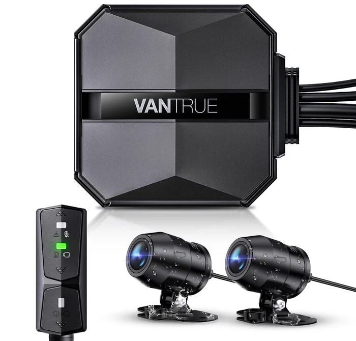 Camera Auto pentru motocicleta Vantrue Falcon 1, 4K+1080p, cu GPS, Modul Parcare, Wi-Fi Dual-Band
