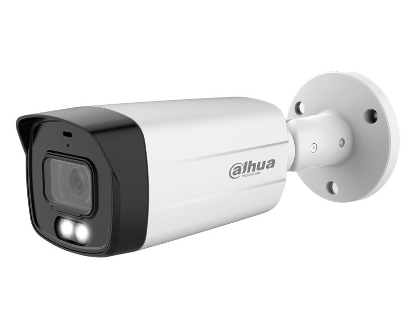 Camera de supraveghere HDCVI FullColor, 5MP, lentila 3.6, LED-uri albe 40m, microfon incorporat, Dahua HAC-HFW1509TM-A-LED-0360B-S2