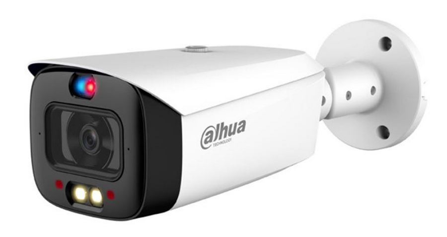Camera IP de exterior, WizSense, 5MP, 2.8mm, IR si LED 30m, Alarma audio si stroboscopica, Microfon difuzor, PoE, Dahua IPC-HFW3549T1-AS-PV-0280B-S4