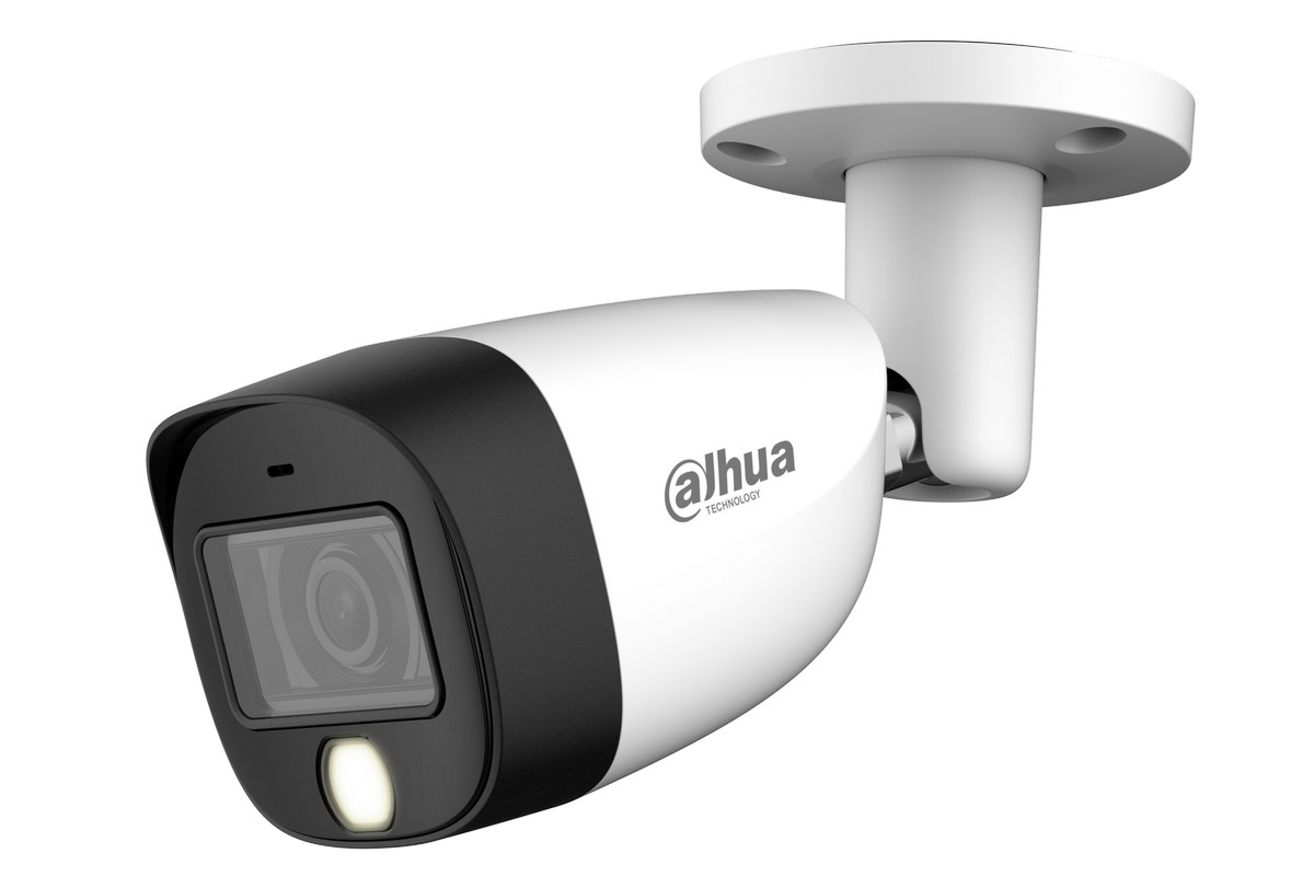 Camera de supraveghere HDCVI pentru exterior, Full HD 2MP, LED si IR 20m, Microfon, IP67, Dahua HAC-HFW1200CMP-IL-A-0360B-S6