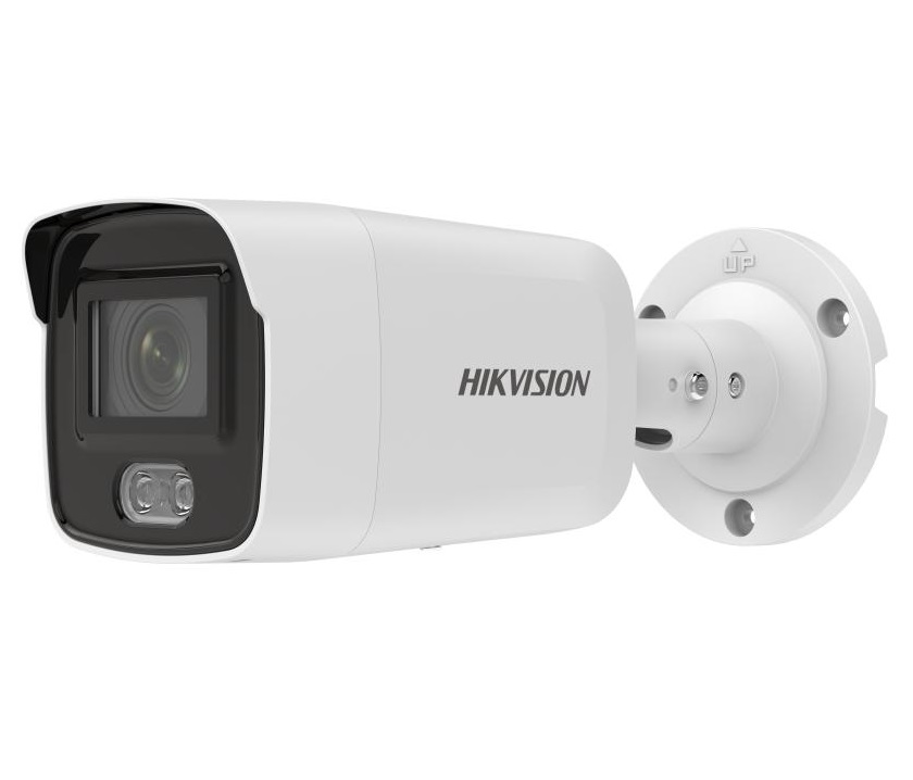 Camera de supraveghere IP ColorVu Hikvision DS-2CD2027G2-LU(2.8mm)(C), 2MP, 2.8mm, LED alb 40m, Microfon, slot MicroSD, PoE