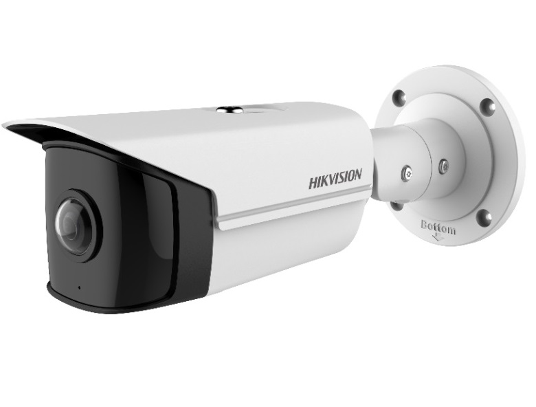 Camera de supraveghere IP cu unghi vizual larg - 180° super wide, 4MP 2K, MicroSD, IP67, Hikvision DS-2CD2T45G0P-I