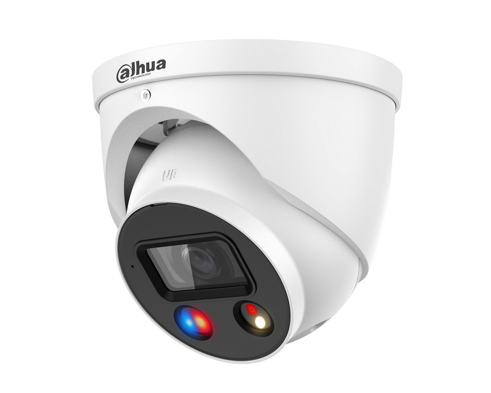 Camera IP TiOC Dahua, Alarma acustica si optica, WizSense, 5MP, Iluminare Duala 30m, Audio, PoE, IP67, IPC-HDW3549H-AS-PV-0280B-S5