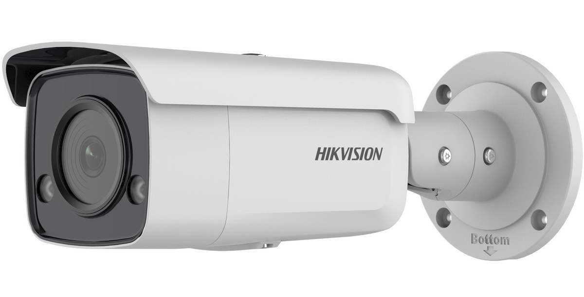 Camera supraveghere IP exterior Hikvision DS-2CD2T43G2-L(2.8mm), 4MP 2K, LED alb 40m, PoE, slot microSD, IP67