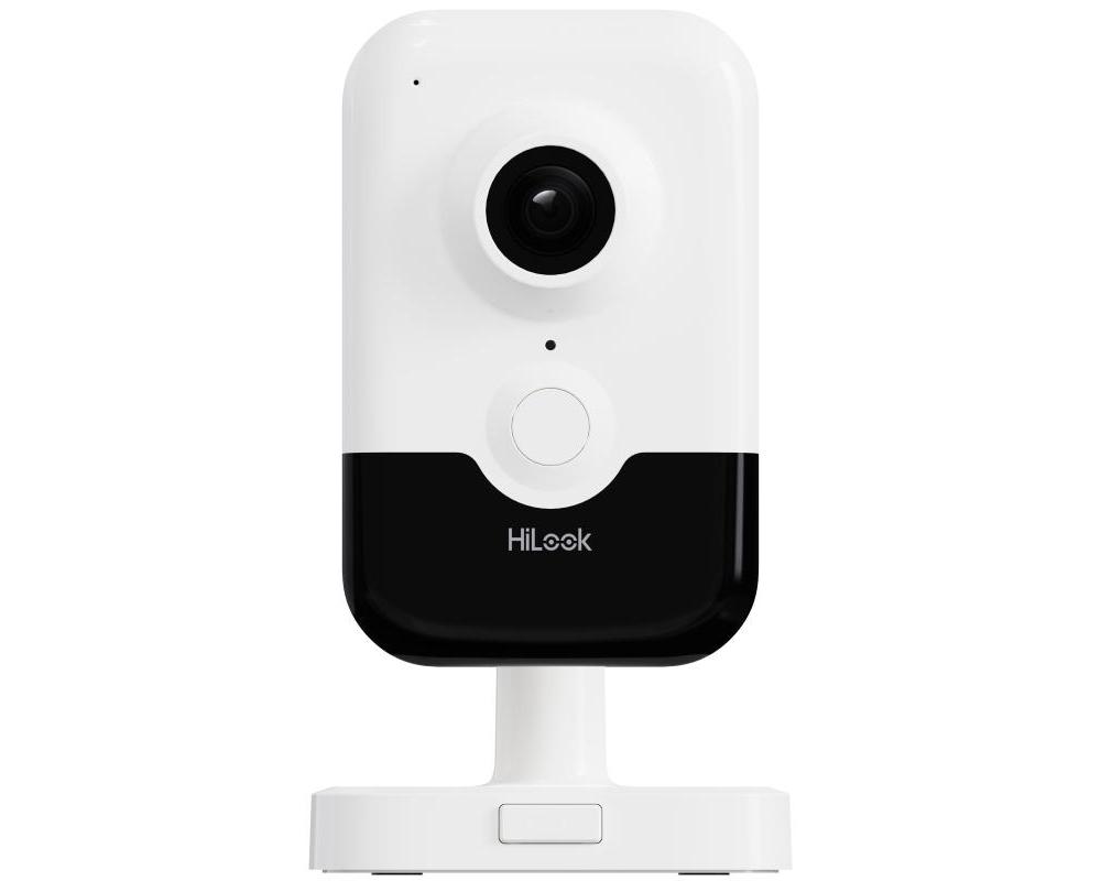 Camera supraveghere IP Wi-Fi Cube Hikvision HiLook IPC-C340HA-D/W(W), AcuSense, 4MP, IR 10m, Microfon, Difuzor, slot microSD