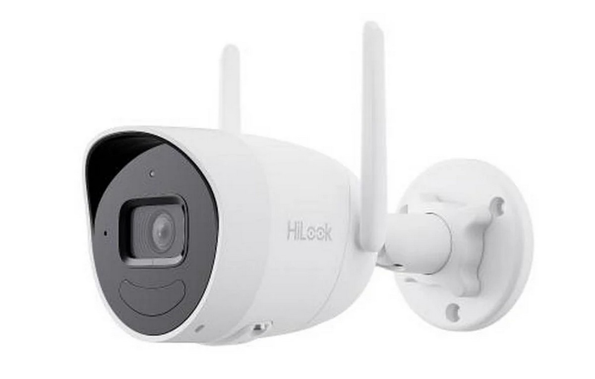 Camera supraveghere IP Wi-Fi Hikvision HiLook IPC-B140HA-D/W(W), 4 MP, IR 30m, EXIR 2.0, microfon si difuzor, slot card MicroSD, IP66