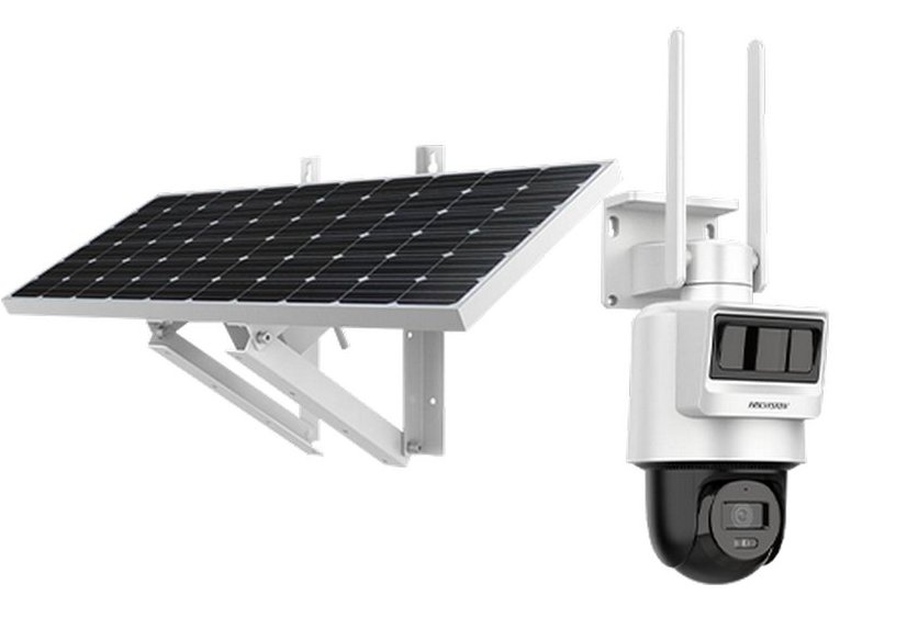 Camera de supraveghere cu panou solar si SIM 4G, 4MP 2K, IR 30m, Alarma, PIR + Radar, Audio, Hikvision DS-2DE2C400IWG-K/4G/C09S20(2.8mm)