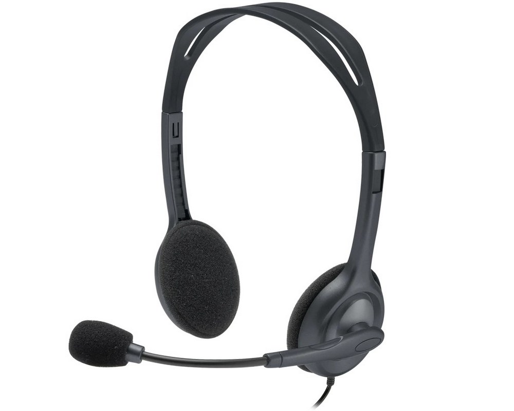 Casti cu microfon Logitech H111, jack 3.5mm, lungime cablu 2.35m, sensibilitate casti 100dB +/-3dB, impedanta 32 ohm, negru