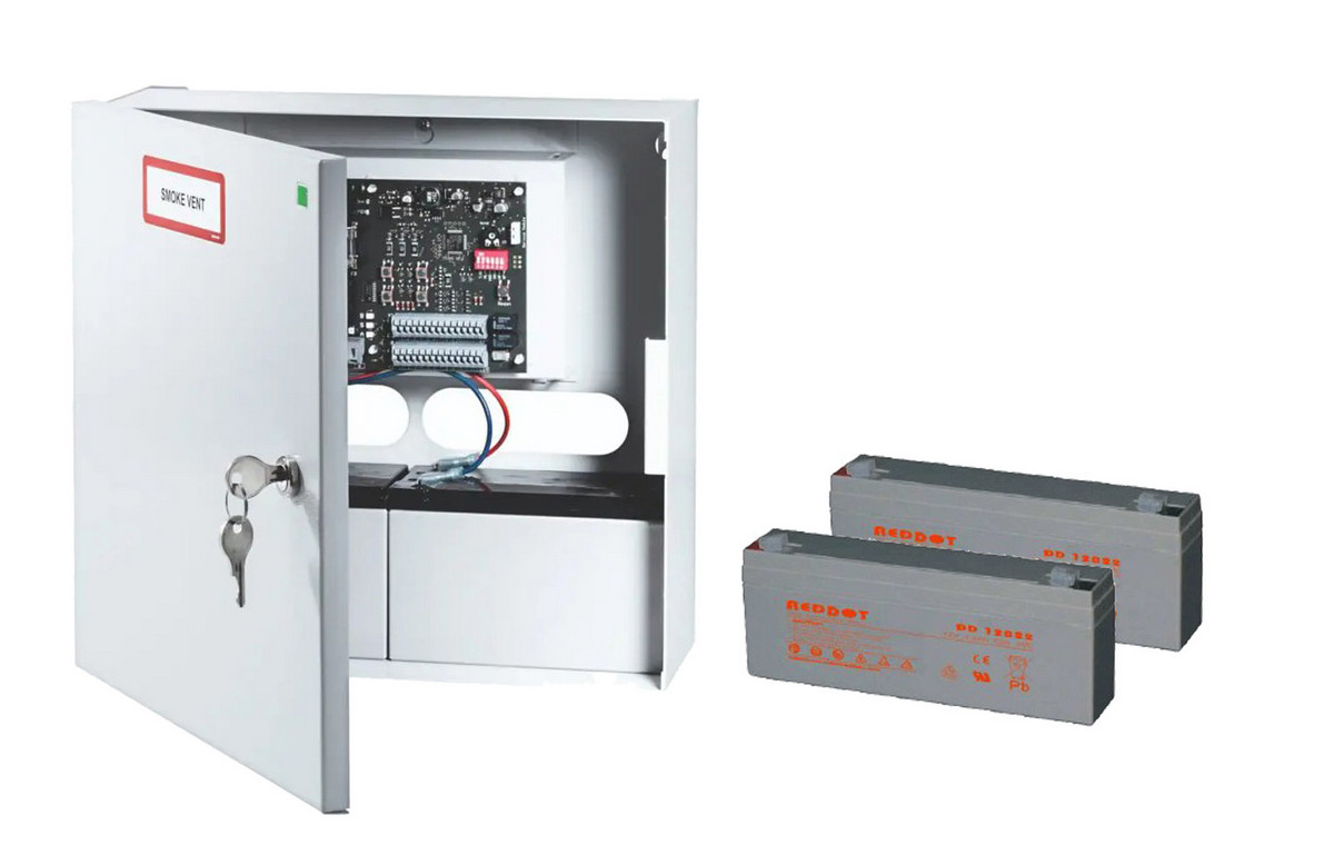 Centrala de desfumare BTR cu 2 acumulatori 12V, 2.2Ah, 60.101- BCR 4A-kit