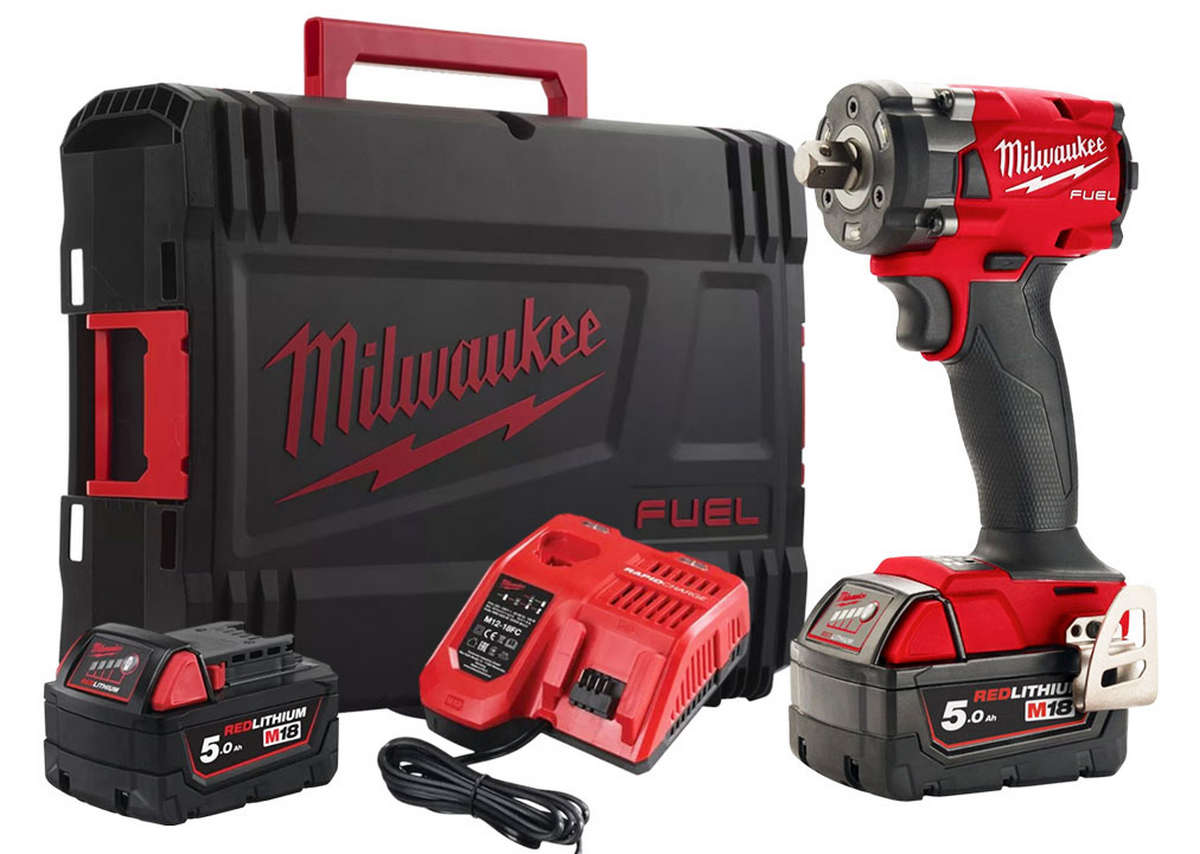 Cheie de Impact 1/2 inch Milwaukee cu acumulator M18, model M18 FIW2P12-502X, 18 V, 339 Nm, 2400 rpm, 3500 IPM, 4933478447