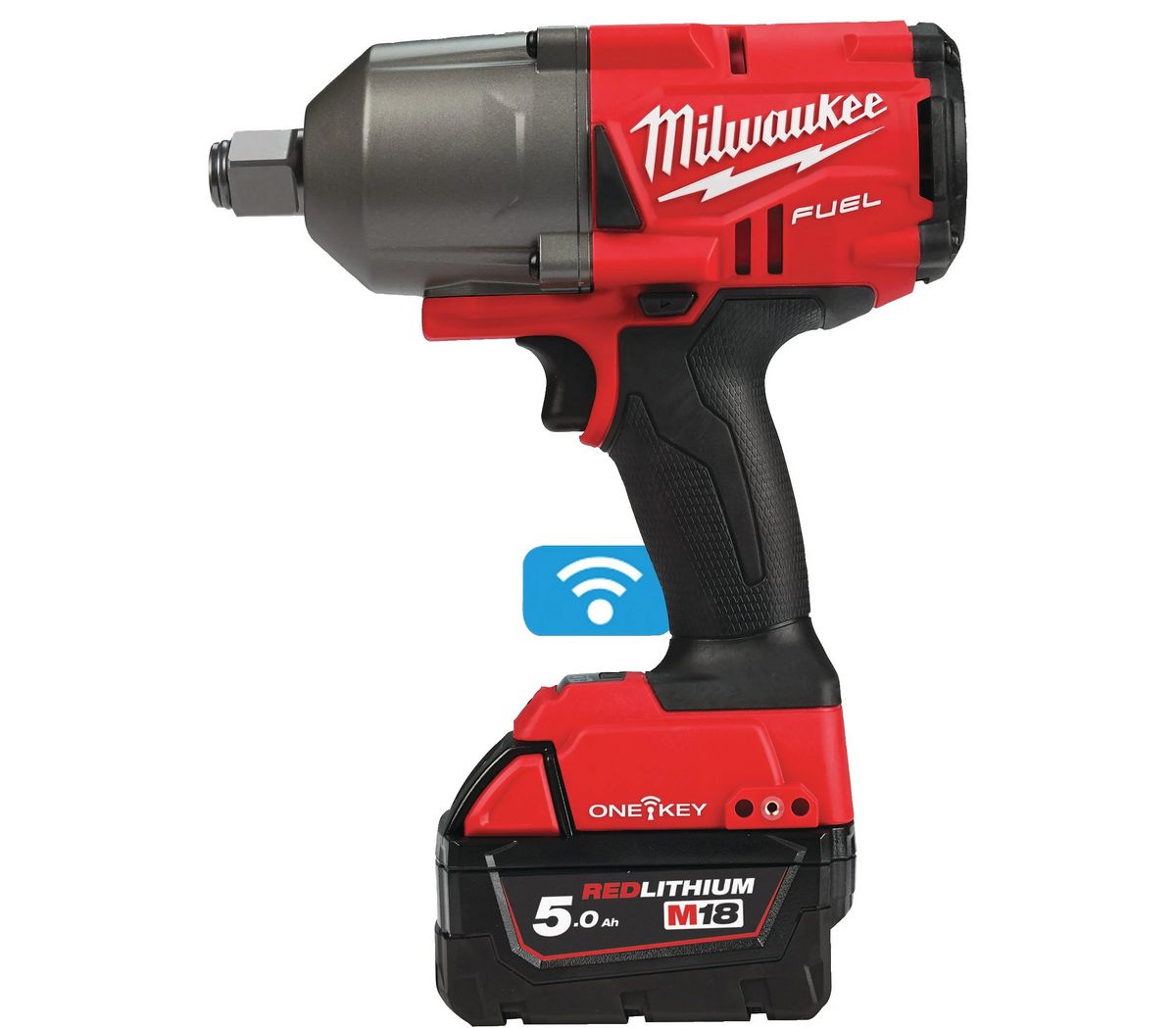 Cheie de impact M18 FUEL Milwaukee, cu acumulator si incarcator, 750 rpm, 2034Nm, 4933459730