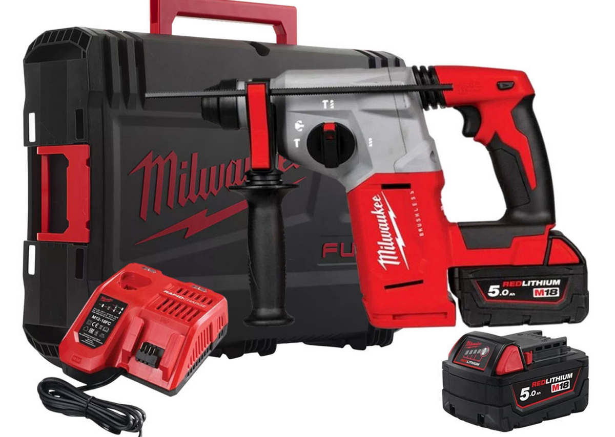 Ciocan rotopercutor M18 BLHX-502X, 26mm Milwaukee, fara perii, 4 functii, cu mandrina FIXTEC, 4933478892