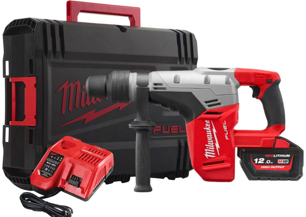 Ciocan rotopercutor Milwaukee M18 CHM -121C, clasa 5, 45 mm, sistem prindere SDS-Max, fara perii, 4933471284
