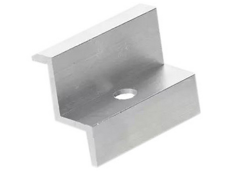 Suport capat din aluminiu pentru prindere panouri solare, 50x27 mm, compatibil cu suruburi M8, FIX27X33X44-C