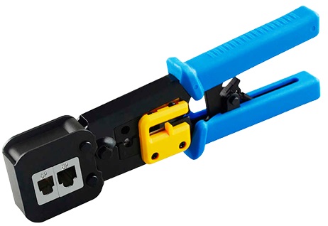 Cleste pentru sertizat mufe de retea RJ45 si telefon, compatibil Pass-Trough, CON300-CRIM-EZ
