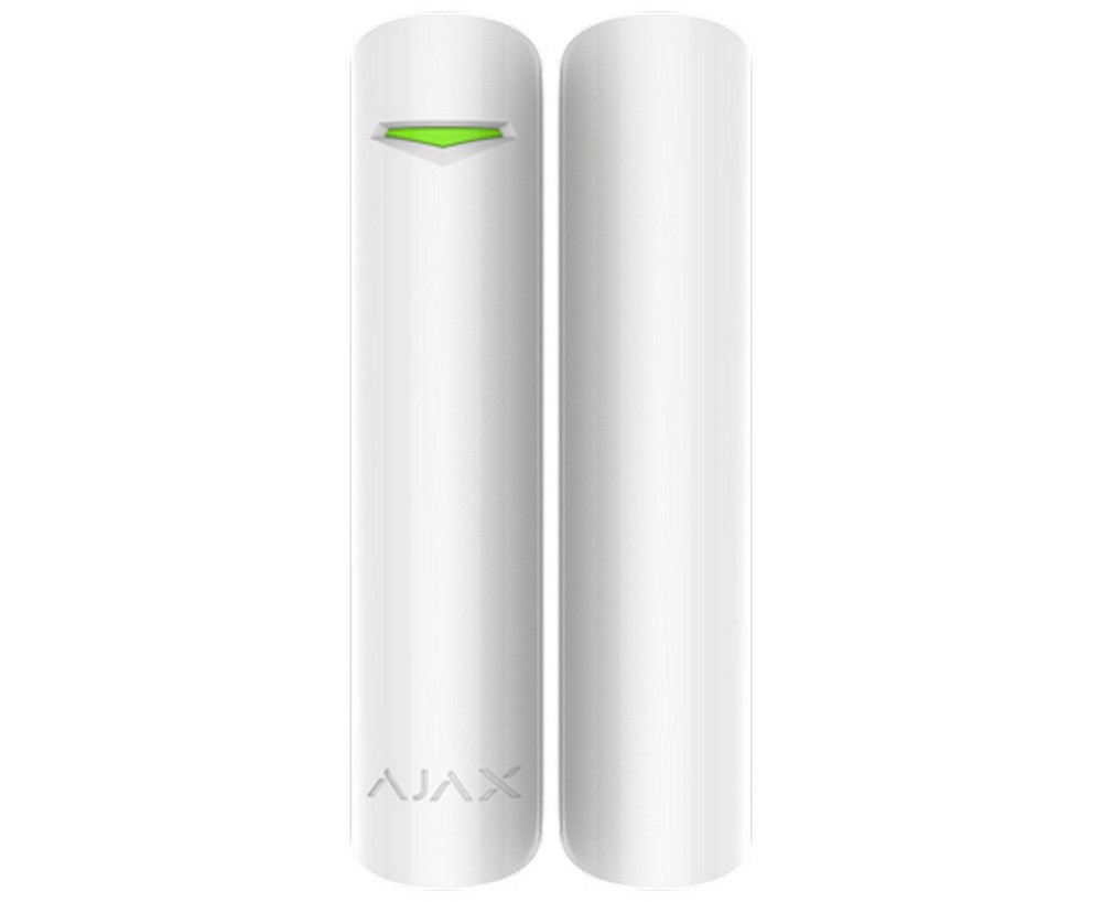 Contact magnetic wireless cu senzor de soc, 868 MHz, 1200 m, Alb, AJAX DOORPROTECTPLUS WH