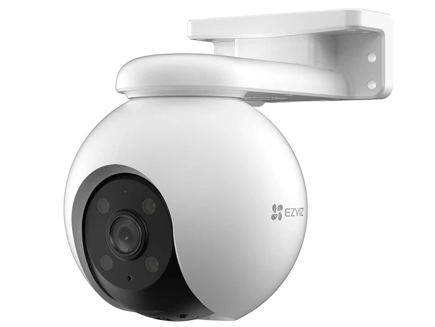 Camera de supraveghere Ezviz CS-H8(3MP,4mm), Wi-Fi, 3MP 2K, vedere panoramica, Iluminare duala, audio bidirectional, alarma, functii AI detectie, slot card microSD
