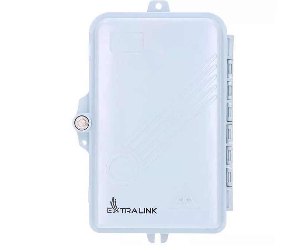 Cutie de distributie jonctiuni pentru fibra optica FTTH, 4 iesiri, ABS, IP65, Extralink D0944