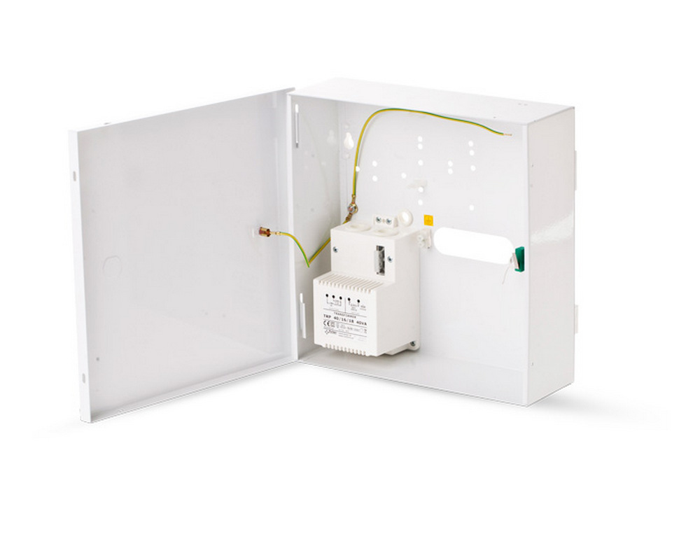 Cutie din metal cu transformator compatibila cu sisteme de alarma Eldes ESIM 252/264/364/384, B-ME1