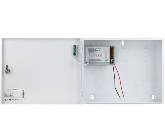 Cutie metalica pentru centrale de control acces ZKTeco, cu sursa de 12-14V@5A, 370 x 300 x 85 mm CAB4-PS5-WH