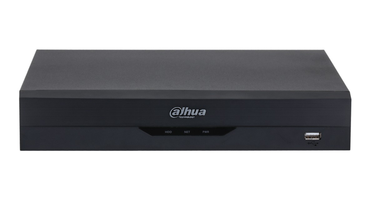 NVR 4 canale, WizSense, pana la 16MP, latime banda 80Mbps, 4x PoE, 1x SATA max 16TB, Audio, Dahua NVR4104HS-P-EI