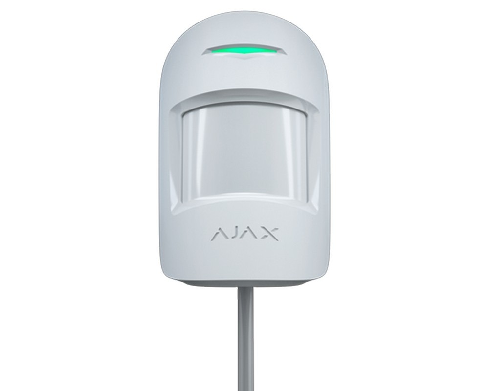 Detector de miscare PIR, cablat 4 fire, imunitate la animale de companie, Ajax, MotionProtectFibra(W)