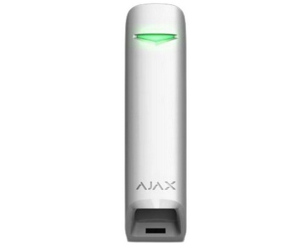 Detector de miscare wireless de tip cortina Ajax, pentru interior, 2 senzori PIR, 868 MHz, alb, AJAX MOTIONPROTECT CURTAIN WH