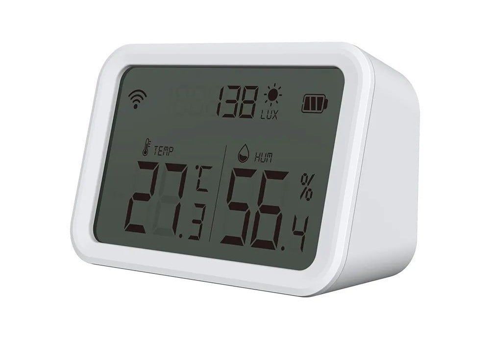 Detector de umiditate si temperatura wireless,  aplicatie Tuya, control vocal, Rehent NAS-TH02W6