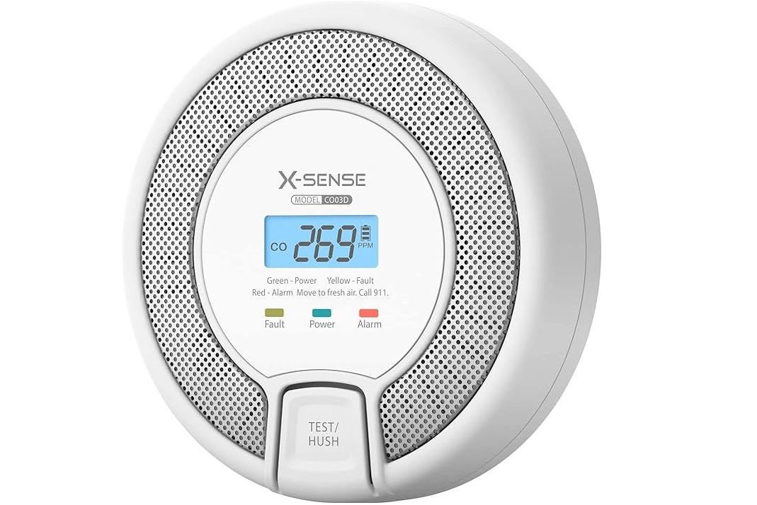 Detector standalone de monoxid de cardon X-Sense CO03D, cu afisaj alfanumeric, cu alarma, 3x baterii AA de 1.5V