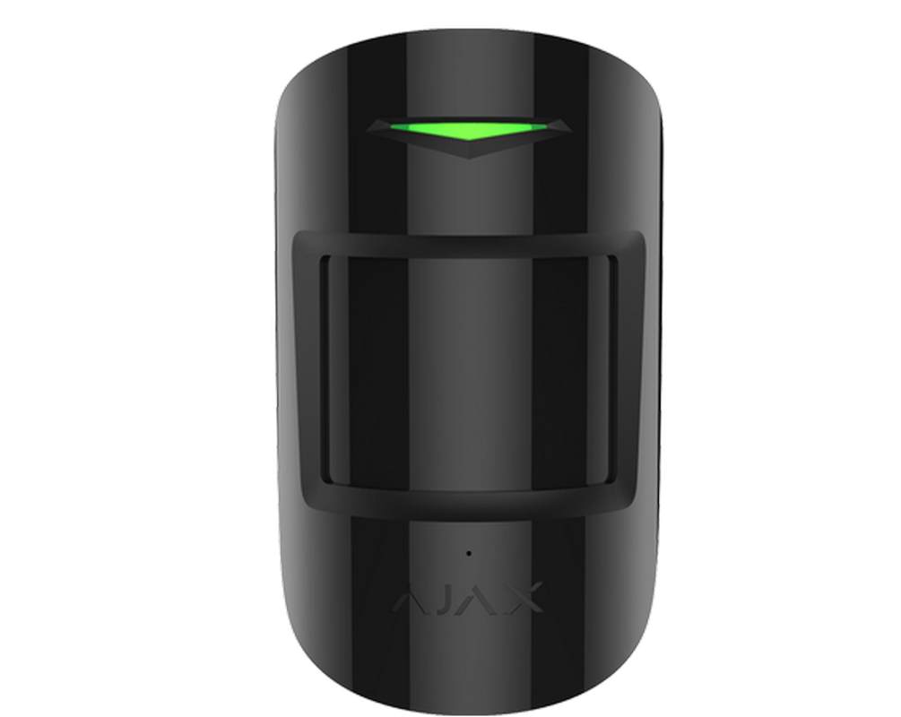 Detector wireless de miscare si spargere geam, PIR si acustic, 12/9 m, imunitate animale, interior, 868 MHz, negru, AJAX COMBIPROTECT BL