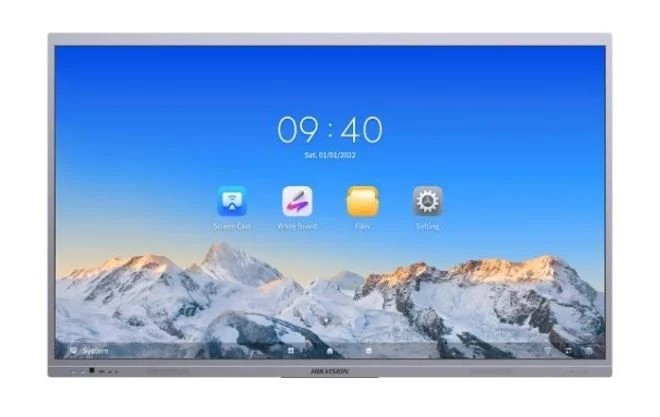 Display Interactiv Hikvision DS-D5C86RB/B, 86 Inch, 4K, Android 13, Camera 48MP, VESA 800x400, NFC, PoE, HDMI/VGA/DP/Type-C, IP66