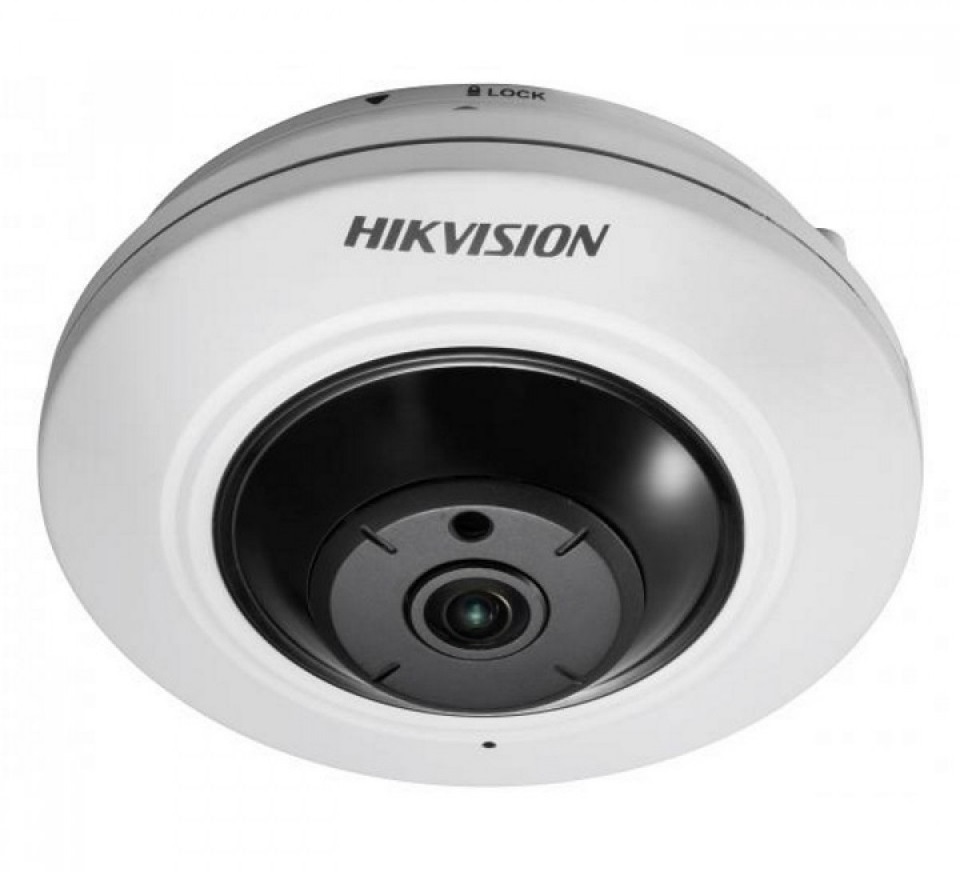 Camera Fisheye 180°, Hikvision DS-2CD2935FWD-I(1.16mm), 3MP, 1.16mm, IR 8 metri, slot MicroSD, PoE