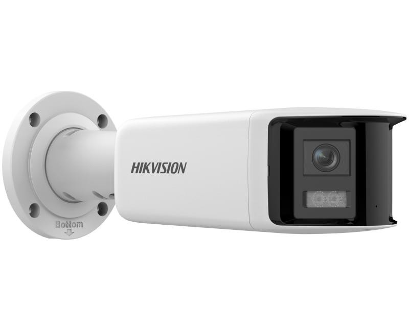 Camera IP panoramica, 6MP, 2 x 2.8mm, Acusense DarkFighter, IR 40m, Alarma, Hikvision DS-2CD2T66G2P-ISU/SL