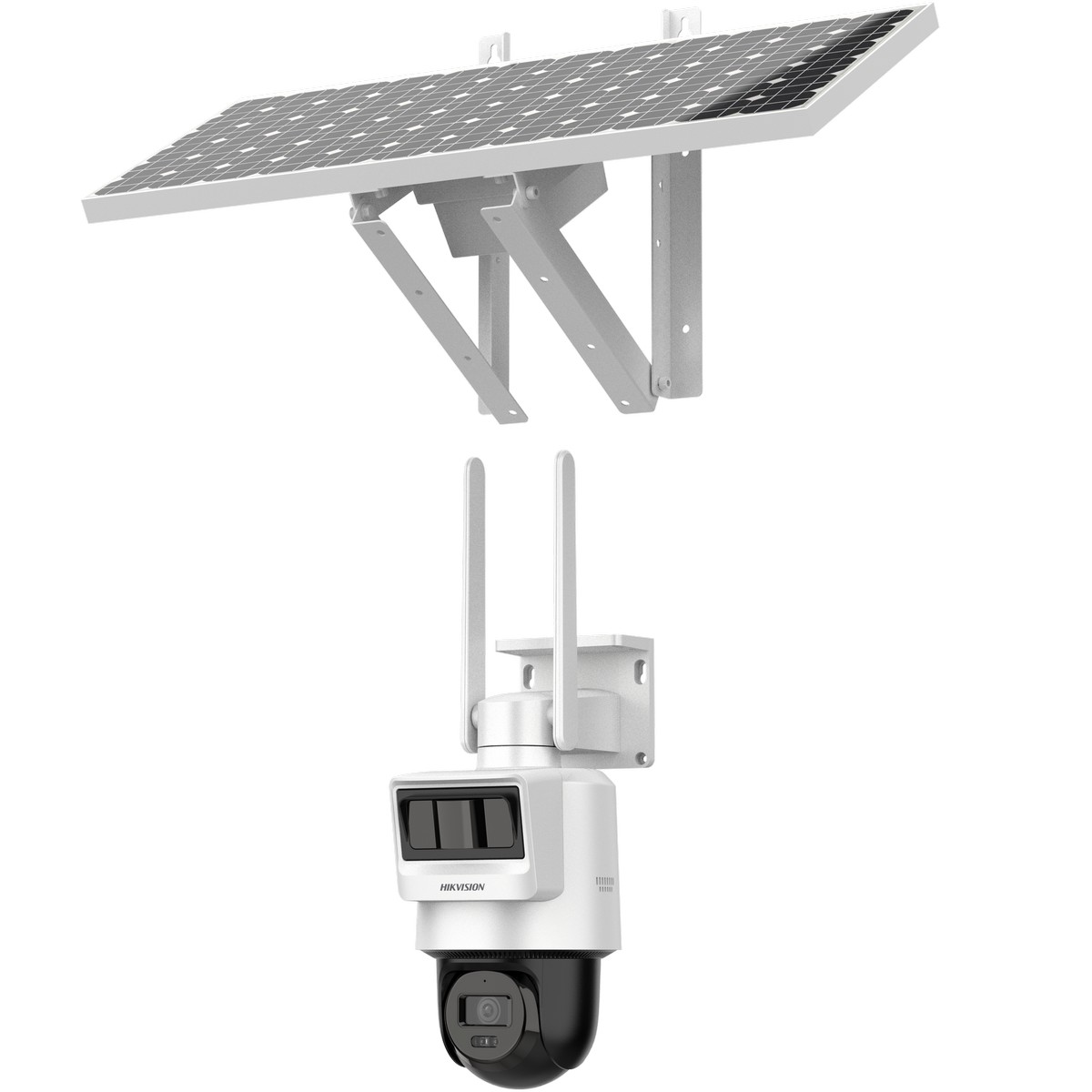 Camera de supraveghere 4G cu panou solar si cartela SIM, HiLook Hikvision PTZ-N2C400I-K/4G/C09S20(4mm), 4MP, IR 30m, difuzor si microfon, rotire si inclinare din aplicatie, slot MicroSD, IP66