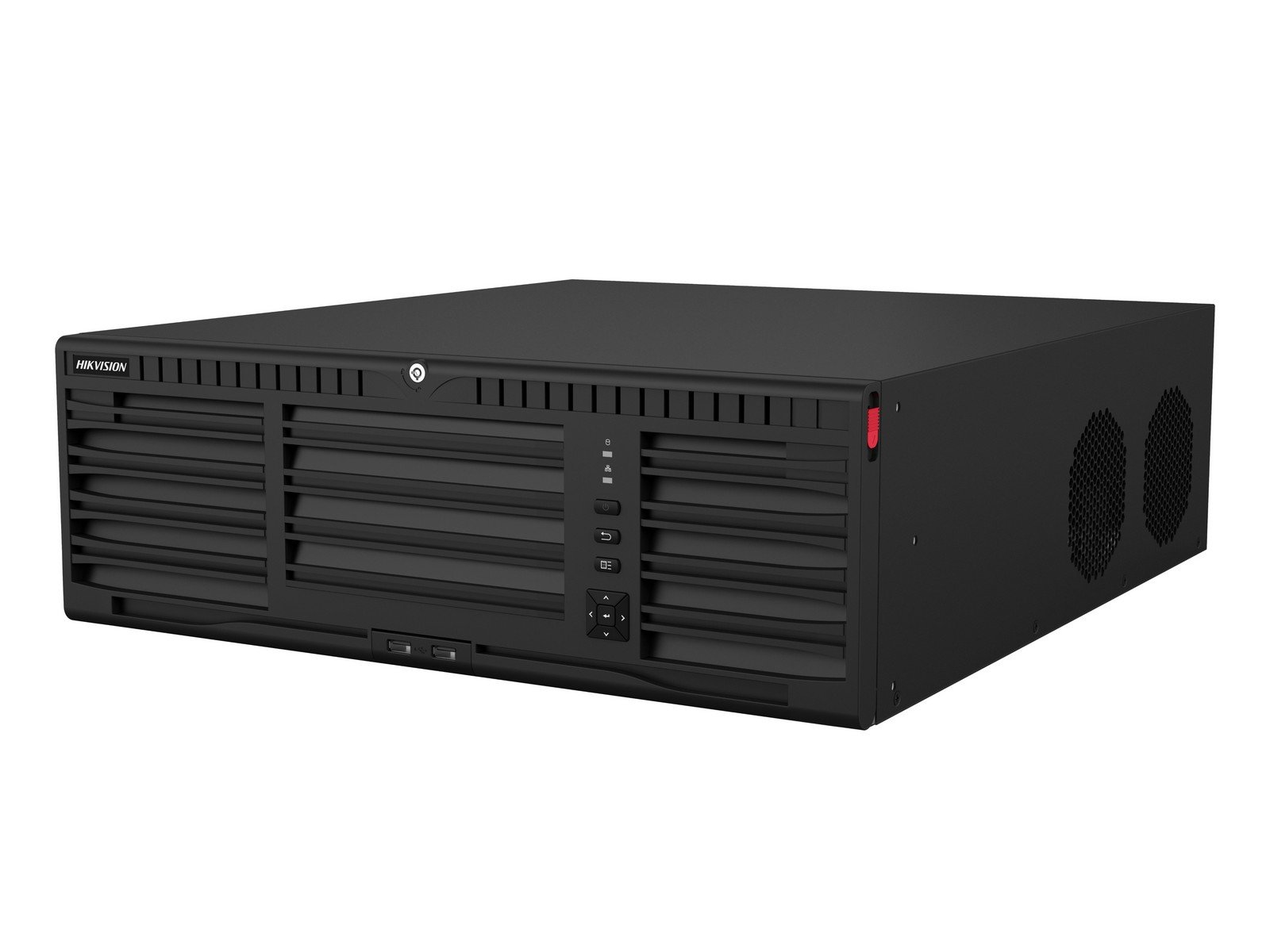 NVR 128 canale, Hikvision DS-96128NI-M16, 32MP, 400Mbps, 16x SATA, 1x eSata, RAID 0/1/5/6/10/N/M, Alarma 16/9