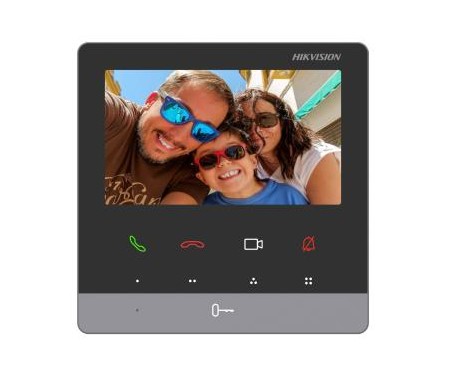Monitor videointerfon TCP/IP TFT Hikvision DS-KH6100-E1, LCD 4.3 inch, 9 butoane, PoE