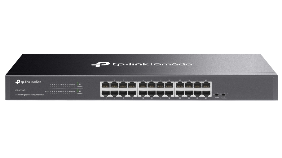 Switch Tp-Link Omada DS1024G, 24 porturi Gb RJ45, montare in rack 19 inch, plug and play