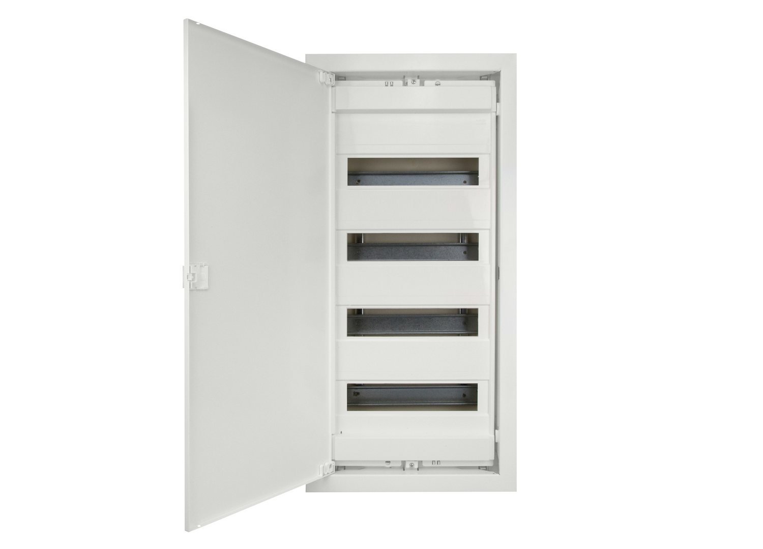 Dulap complet cu usa metalica si cuva incastrata Schrack BK0850542, 4 randuri, 12 module, IP40, IK08