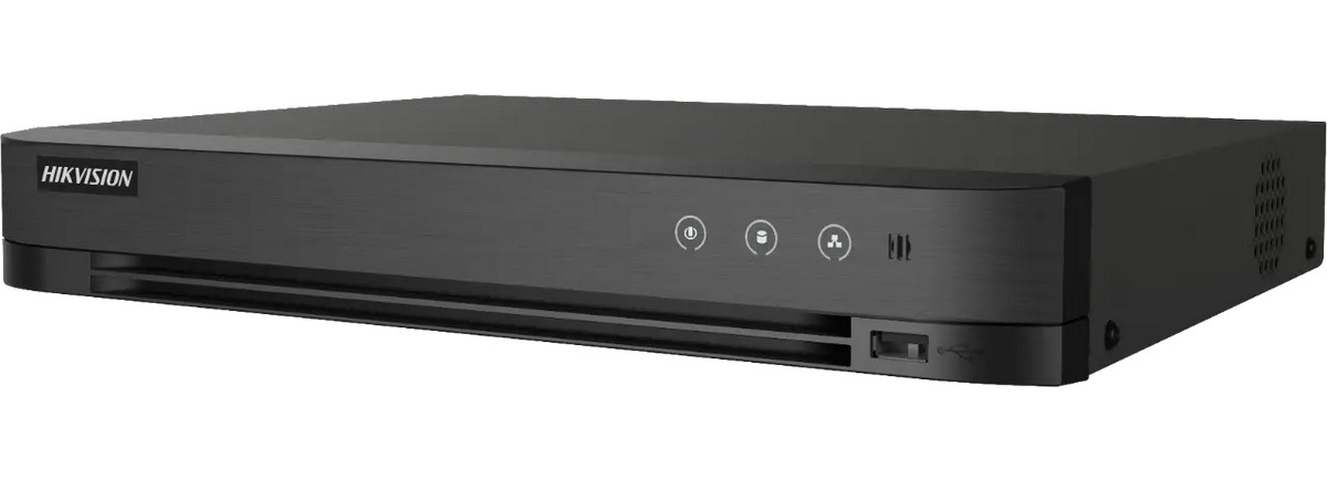 DVR 4 canale, AcuSense, 8MP 4K, Audio over Coaxial, 1x SATA, Compresie H.265 Pro+, Hikvision IDS-7204HUHI-M1/S(C)