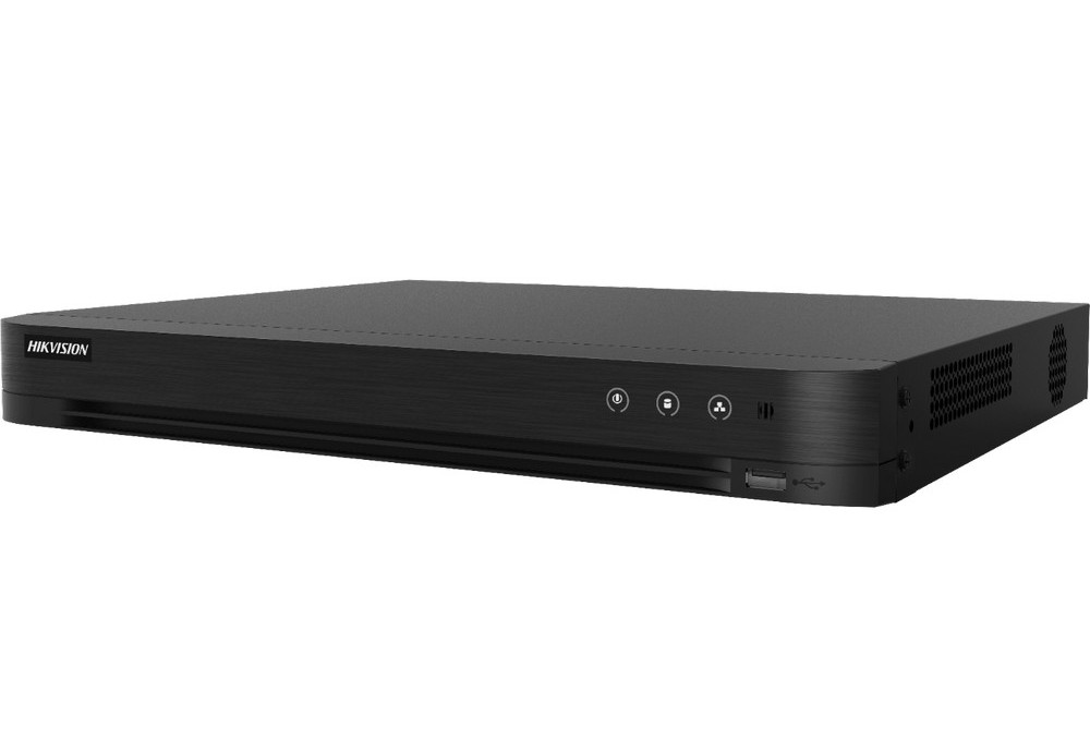 DVR AcuSense, 8 canale, pana la 8MP 4K, PoC, 2xSATA, 5 in 1, Alarma 8/4, Hikvision iDS-7208HUHI-M2-P(C)