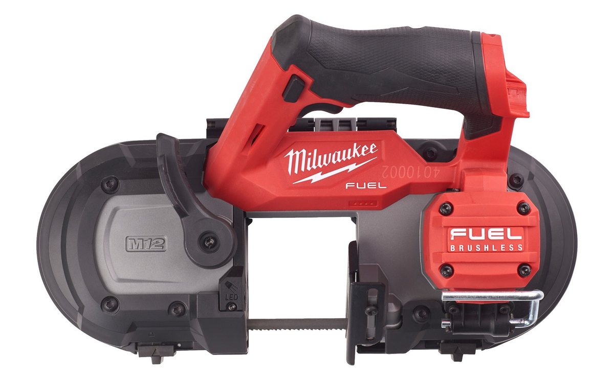 Fierastrau cu banda M12 Milwaukee, subcompact, 64mm, declansator de viteza, carlig metalic, LED, 4933478440