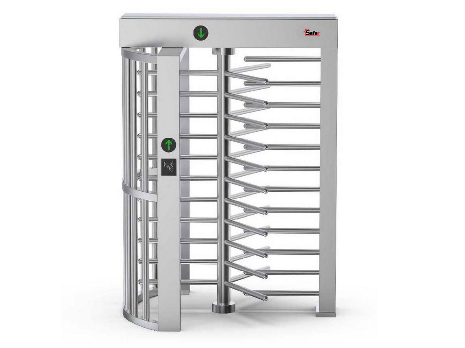 Turnichet Safer SAF-411, bidirectional, otel inoxidabil, 1460x 1250x 2300mm, latime pasaj 666mm, 24VDC, indicator LED, RS485