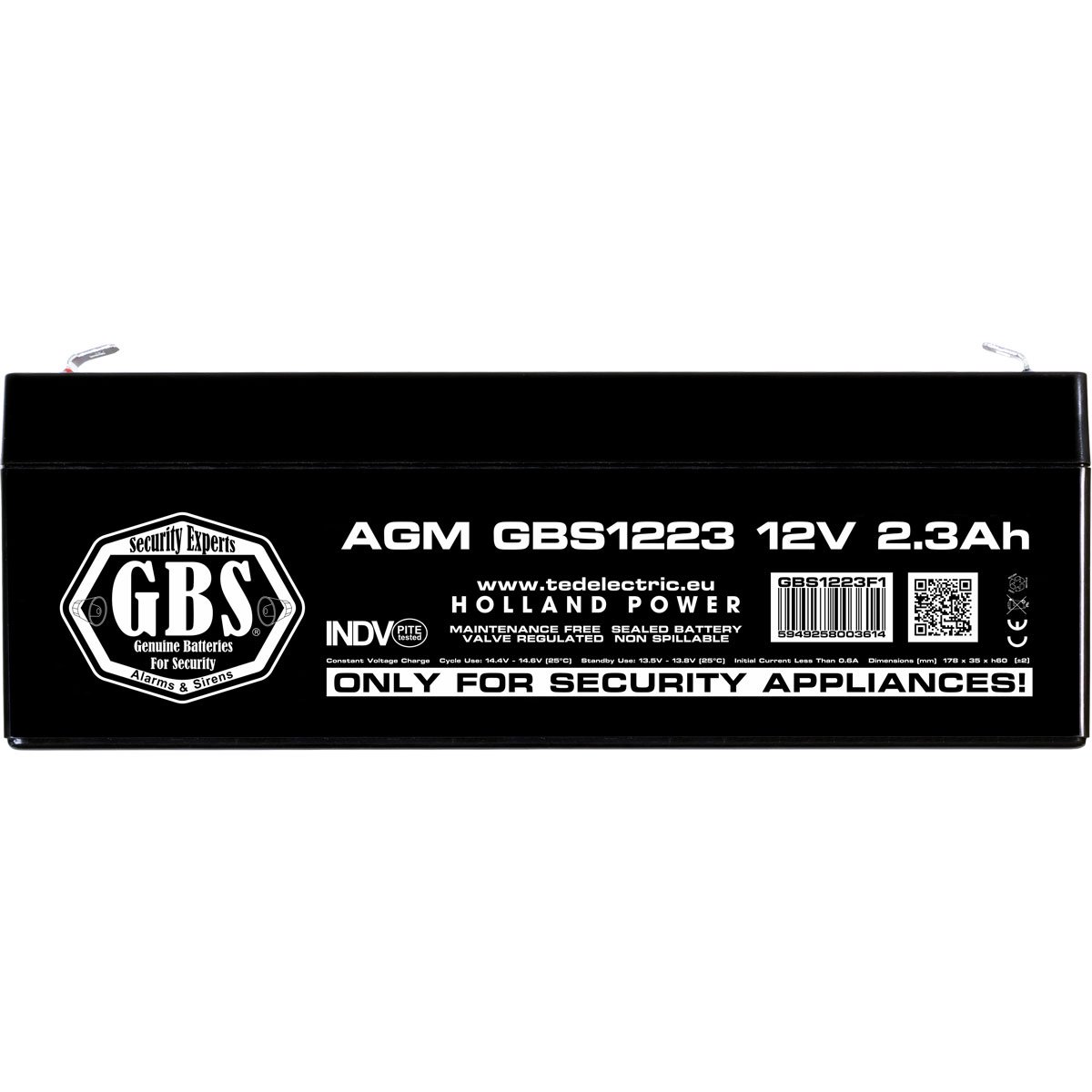 Acumulator AGM TED GBS1223 12V 2.3Ah, GBS003614