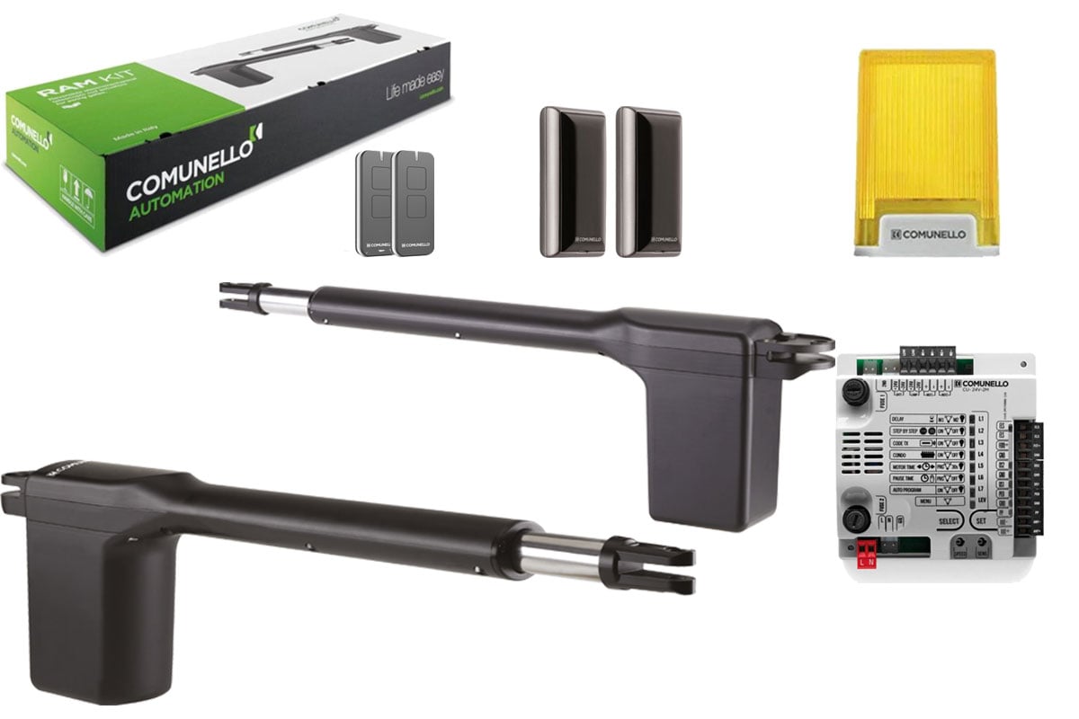 Automatizare porti batante, pana la 2x2.25 metri, 2 x 220kg, Comunello RAM 220, 24V, GKRM2200LB903